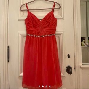 David’s Bridal Coral Homecoming Dress